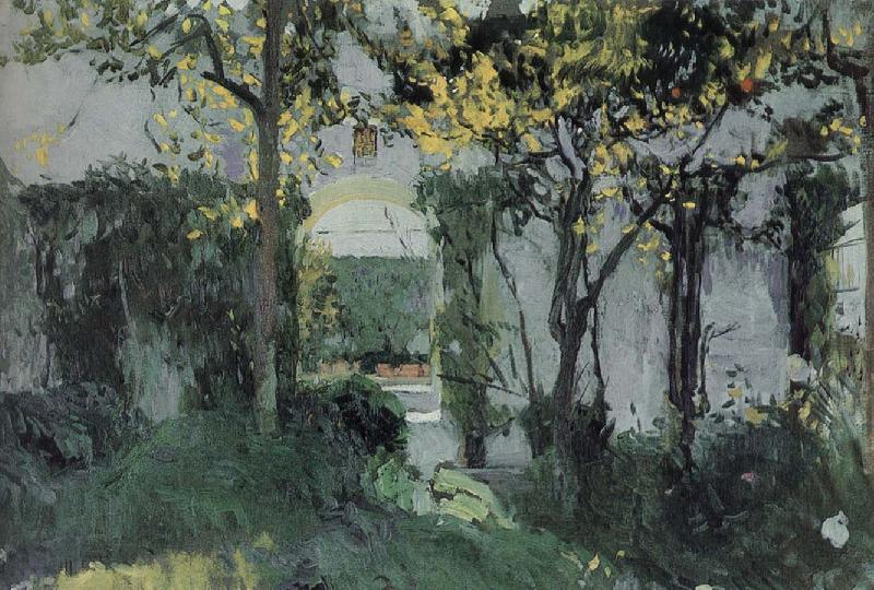 Joaquin Sorolla Sevilla match the old Garden Norge oil painting art